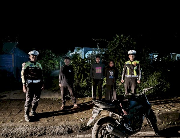 Patroli Malam Antisipasi Balap Liar dan Laka Lantas di Wilkum Polres Manggarai