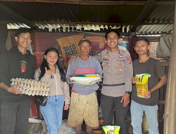 DI BALIK SERAGAM COKELAT ITU, ADA HATI YANG LEMBUT: KISAH BRIPDA BUDIMAN BERBAGI UNTUK LANSIA YANG TERLUPAKAN