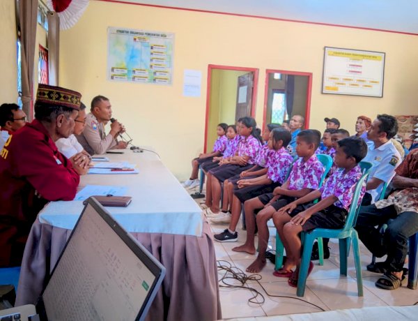 Bhabinkamtibmas Hadiri Deklarasi Desa Ramah Anak di Desa Nati, Wujud Nyata Perlindungan Generasi Muda
