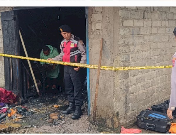 Gerak Cepat SPKT  Polres Manggarai ,Atasi Kebakaran Hebat di Lawir, Seorang Wanita Alami Luka Bakar Serius