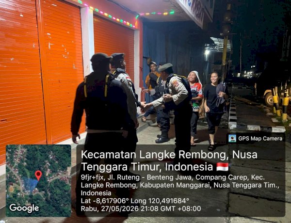 Hadirkan Rasa Aman, Sat Samapta Polres Manggarai Intensifkan Patroli Kota dan Dialogis Humanis