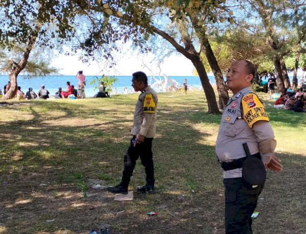 Polsek Reo Maksimalkan Patroli dan Pengamanan di Sejumlah Objek Wisata Pantai Selama Libur Idul Adha 2026