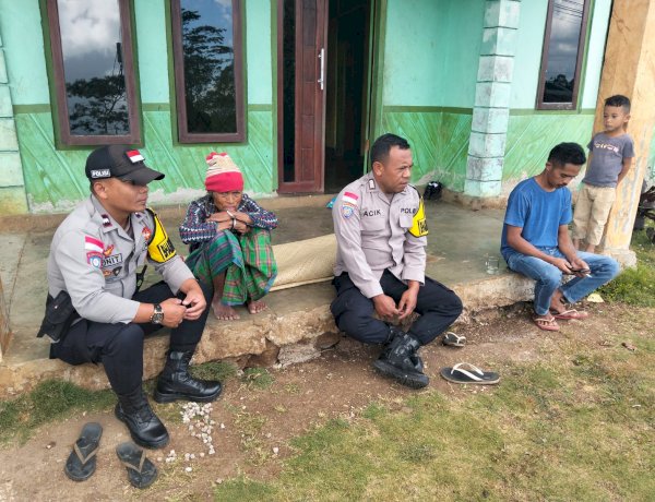 BHABINKAMTIBMAS POLRES MANGGARAI LAKSANAKAN PATROLI DAN SAMBANG DI DESA POCO LIKANG, PERKUAT KEMITRAAN DENGAN MASYARAKAT