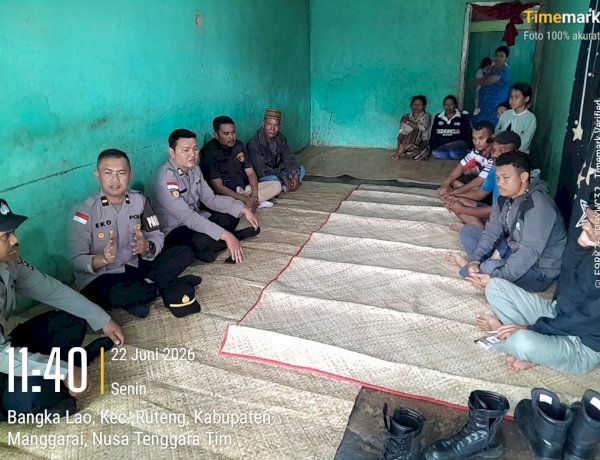 RESPON CEPAT LAYANAN 110, POLRES MANGGARAI BERHASIL SELESAIKAN PERSELISIHAN BATAS TANAH SECARA KEKELUARGAAN