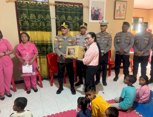 NTT PENUH KASIH, SAMBUT HARI BHAYANGKARA KE-80, POLRES MANGGARAI GELAR BAKTI SOSIAL POLRI UNTUK MASYARAKAT DAN ANAK-ANAK PANTI ASUHAN