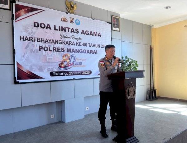Polres Manggarai Gelar Doa Bersama Lintas Agama Sambut Hari Bhayangkara Ke-80