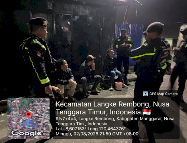 KOMITMEN JAGA KAMTIBMAS KONDUSIF, SATUAN  SAMAPTA POLRES MANGGARAI GELAR PATROLI PERINTIS PRESISI MALAM HARI.