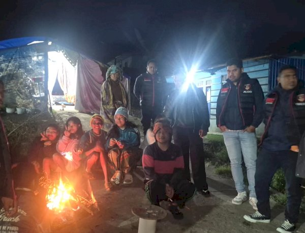 Cegah Pencurian di Masa Darurat Gempa, URC Resmob Polres Manggarai Patroli Kamp Pengungsian di Ruteng