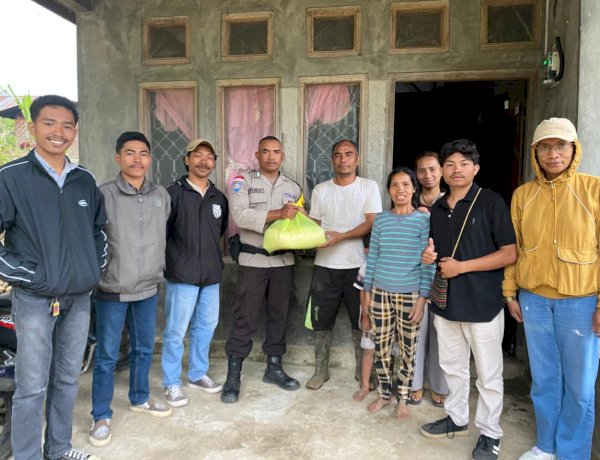 Bhabinkamtibmas Kelurahan Waso Kawal Penyaluran Bantuan Gempa ke 13 Kamp Pengungsian