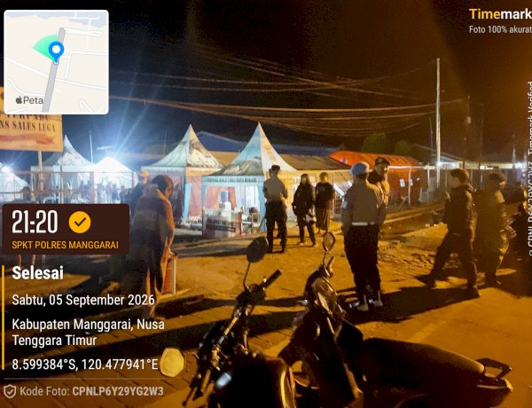 Patroli Malam SPKT Polres Manggarai Sasar Sejumlah Lokasi Strategis, Pastikan Kamtibmas Kota Ruteng Tetap Kondusif