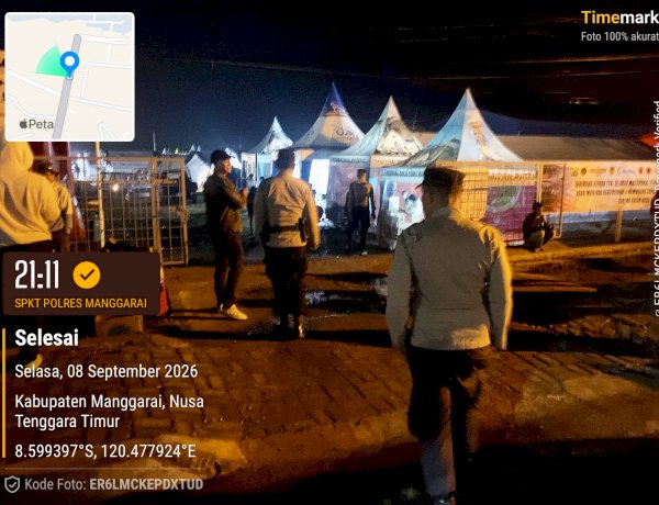 Patroli SPKT Polres Manggarai Jaga Situasi Kamtibmas di Seputaran Kota Ruteng