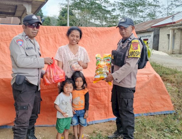 Polres Manggarai Salurkan Bantuan untuk Korban Gempa di Kecamatan Lelak