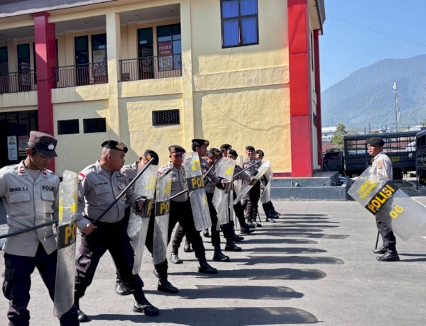 Sat Samapta Polres Manggarai Gelar Latihan Dalmas untuk Tingkatkan Kesiapsiagaan Personel