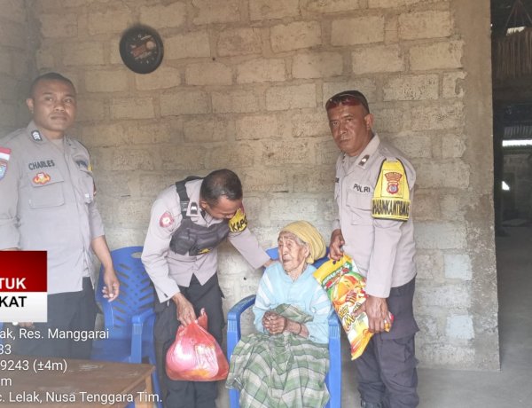Polres Manggarai Salurkan Bantuan bagi Korban Gempa di Kecamatan Lelak