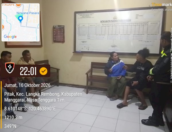 RESPONSIF DAN HUMANIS, PIKET SPKT POLRES MANGGARAI TERIMA LANSIA 82 TAHUN YANG DITEMUKAN WARGA DI SAMPING GEREJA KATEDRAL LAMA RUTENG
