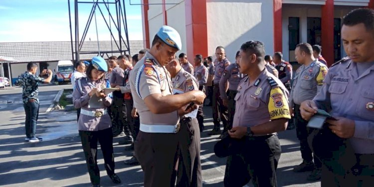 Propam Polres Manggarai Lakukan Pemeriksaan Sikap Tampang Anggota