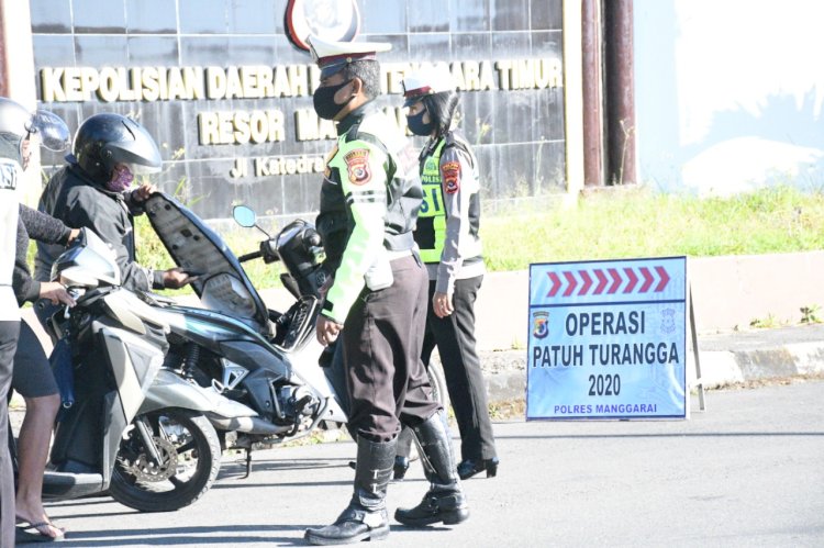 Hari ke- 3 OPS Turangga - 2020, Sat Lantas Polres Manggarai Imbau Pengendara