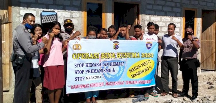 OPS Bina Kusuma Turangga 2020 , Personel Polres Manggarai Lakukan Sosialisasi