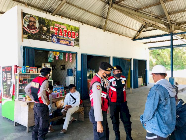 Datangi Terminal Carep, Sat Samapta Sampaikan Himbauan .