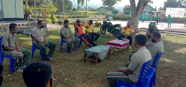 Bangun Sinergitas TNI-Polri, Kapolsek Hadiri Coffe Morning di Koramil.