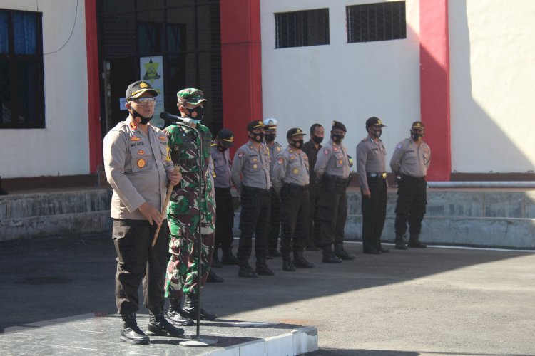 Apel Gelar Pasukan TNI-Polri,Kesiapan Pengamanan Penetapan Paslon.