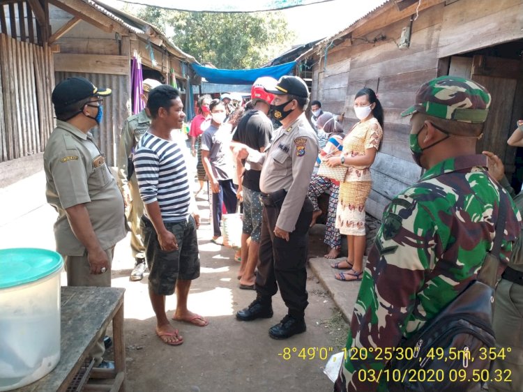 Sambangi Pasar, TNI-Polri bersama Polpp Lakukan Operasi Yustisi.