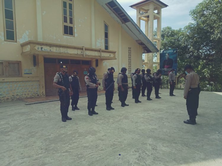 Polres Manggarai Amankan Perayaan Syukur Tahbisan Uskup Mgr.Siprianus.