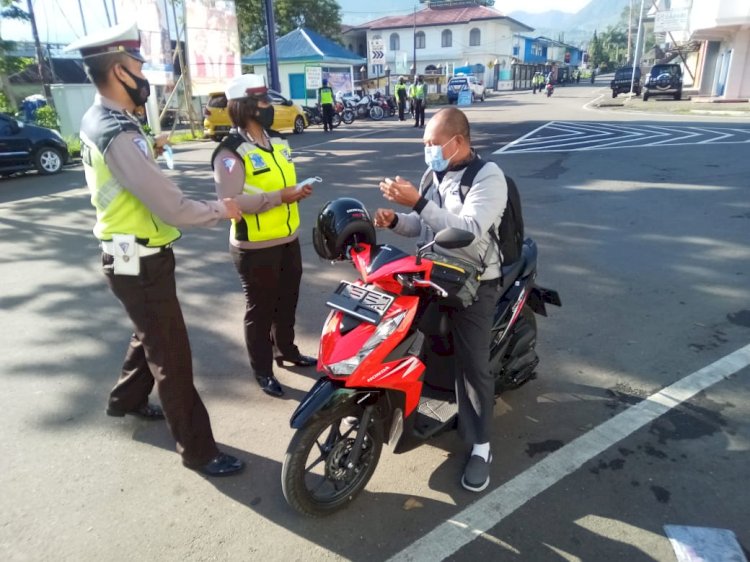 Hari ke-11 Ops Zebra Turangga 2020, Sat Lantas Himbau Pengendara Pakai Masker.