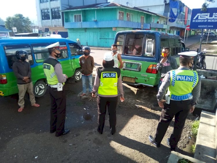 Hari ke-11 Ops Zebra Turangga 2020, Sat Lantas Himbau Pengendara Pakai Masker.