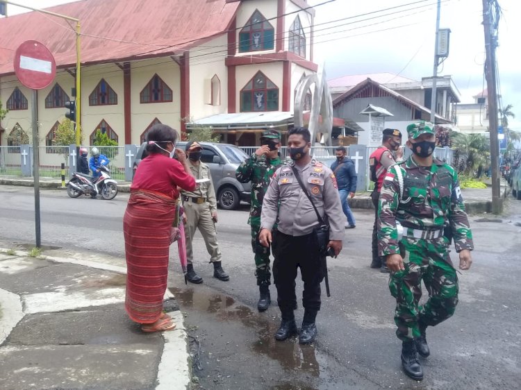 Giat Polres Manggarai  Dan Kodim 1612 Dalam Upaya Pencegahan Penyebaran Virus Covid - 19