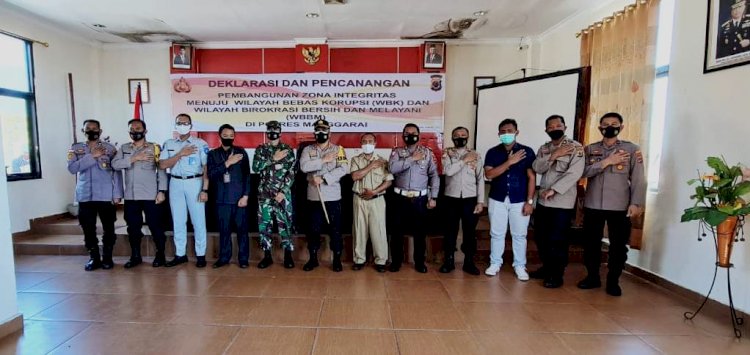 Deklarasi Dan Pencanangan Pembangunan Zona Integritas Menuju Wilayah Bebas Korupsi Polres Manggarai