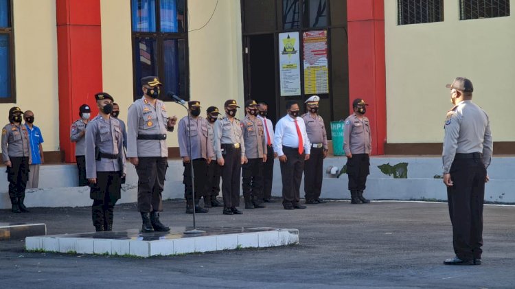 Polres Manggarai Gelar Apel Bersama Bhabinkamtibmas Dan Komunitas Penyintas Covid -19