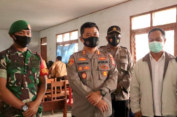 Pantau Vaksinasi, Kapolres Manggarai Datangi SMK St. Petrus Ruteng