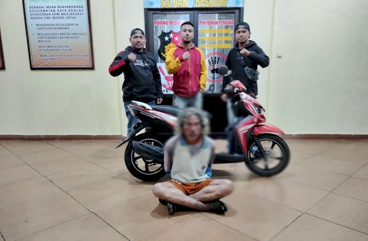 Unit Jatanras Mengamankan Terduga Pelaku Pencurian Sepeda Motor.