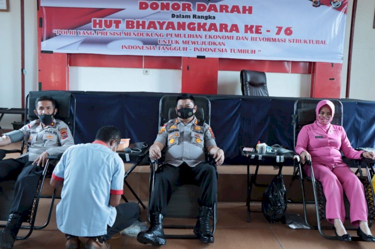 Donor Darah Dalam Rangka Hari Bhayangkara Ke 76