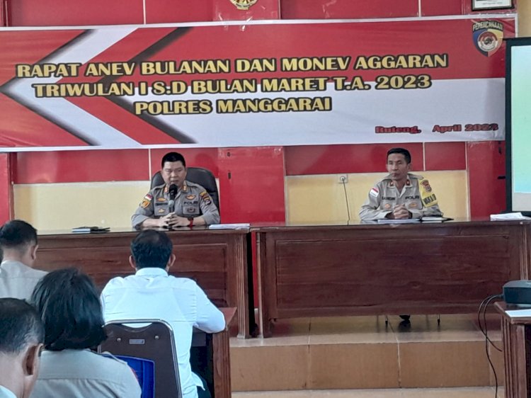 Anev Bulanan Triwulan I  Polres Manggarai