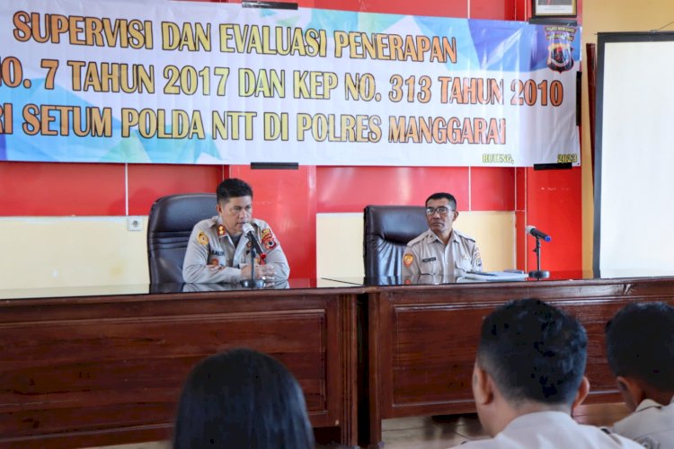 Polres Manggarai Terima kunjungan Supervisi dari Setum Polda NTT dalam Penerapan Perkap Nomor 7 Tahun 2017 dan Keputusan Nomor 313 Tahun 2010