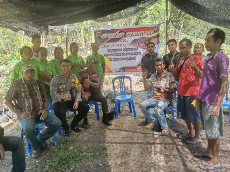 Kapolsek Reo, Polres Manggarai Laksanakan Jumat Curhat di Lokasi Kelompok Tani Kompas, Reo