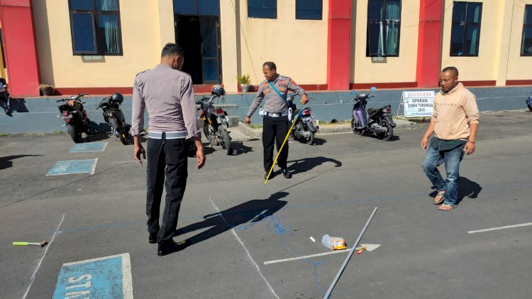 Polres Manggarai Tindaklanjuti Arahan Kapolri dengan Pembuatan Lapangan Ujian Praktik SIM Baru