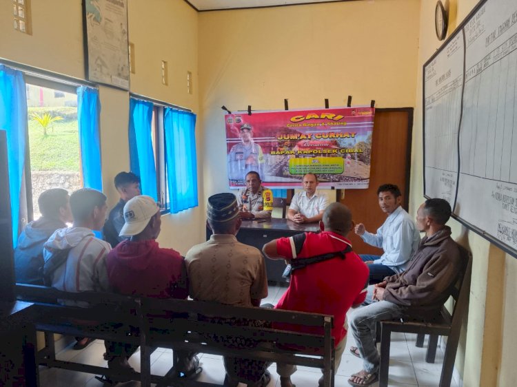 Giat Jumat Curhat di Mapolsek Cibal  Kapolsek Pimpin Sosialisasi Hukum dan Responsifitas Polsek Dipuji Warga