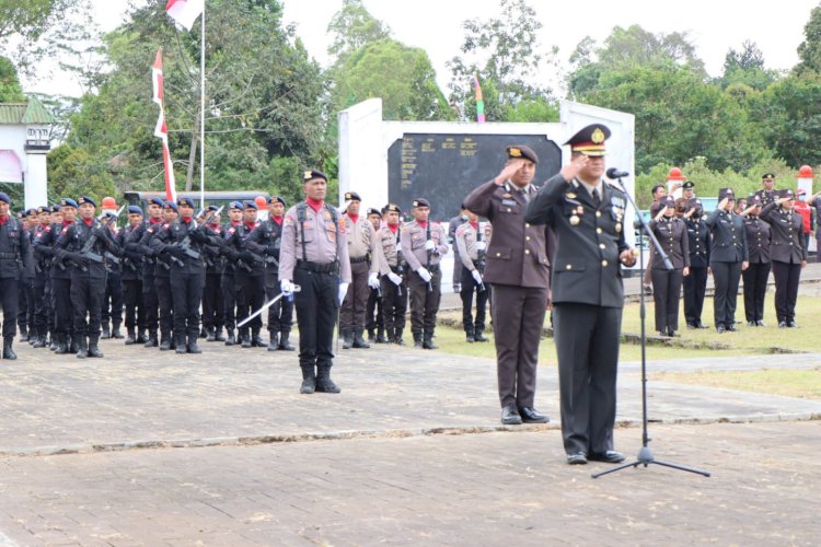 Kapolres Manggarai Pimpin Upacara Ziarah Memperingati HUT Kemerdekaan RI ke-78