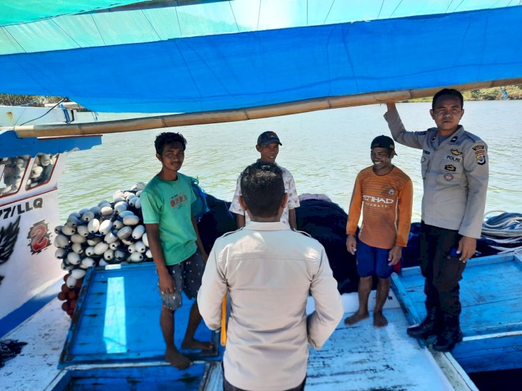 Giat Sambang Sat Polair Polres Manggarai, sampaikan himbauan Kamtibmas