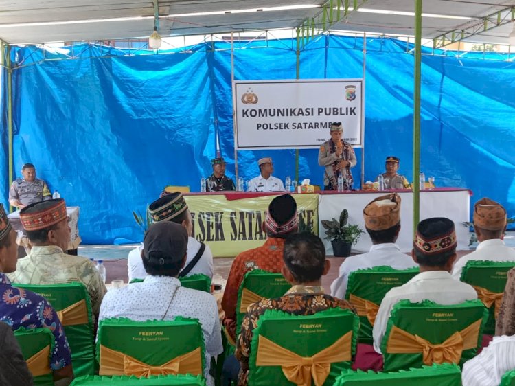 Komunikasi Publik di Mako Polsek Satar Mese: Sinergi Kepolisian dan Lembaga Adat untuk Menjaga Kamtibmas