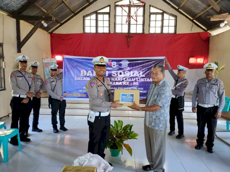 Kasat Lantas Polres Manggarai Gelar Kegiatan Baksos dalam Rangka HUT Lantas Ke-68