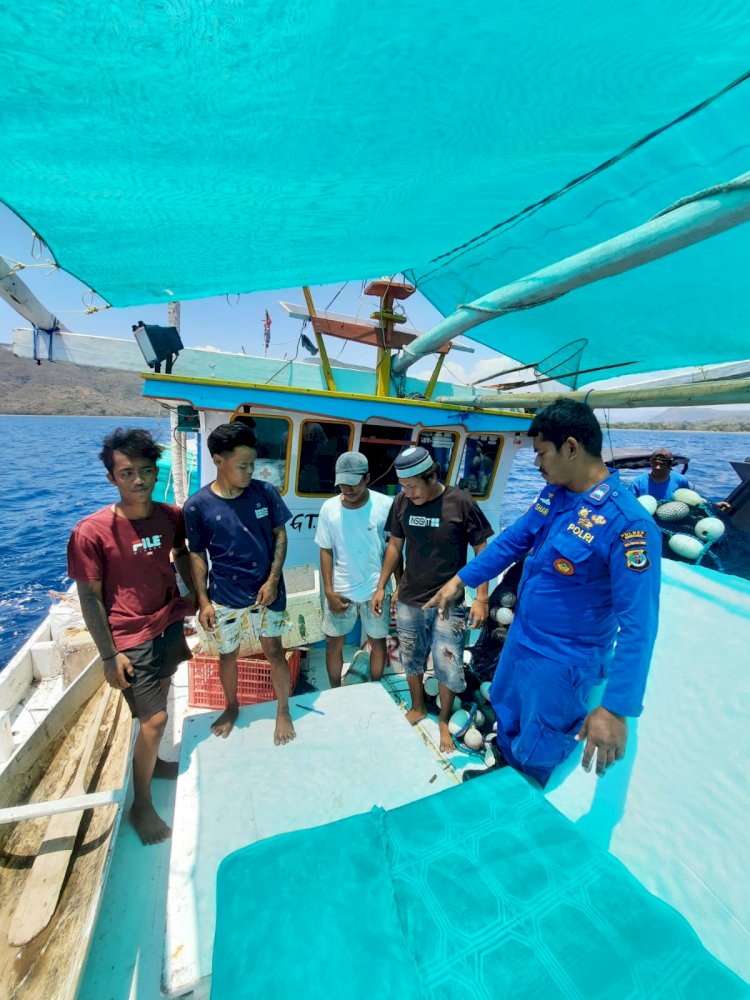 Giat Patroli dan Pemeriksaan Kapal oleh Sat. Polair Polres Manggarai