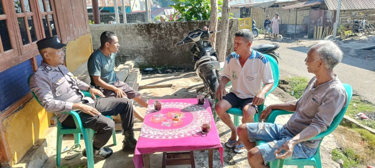 Perangi TPPO, Karhutla dan HPR, Bhabinkamtibmas Kec. Langke Rembong, BRIPKA M. Alif Jafrin Sambangi Warga Binaan.