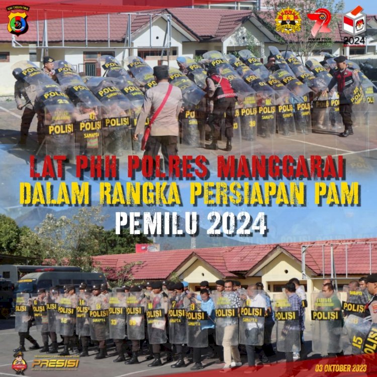 Polres Manggarai Melaksanakan Latihan Dalmas Awal untuk Persiapan Pileg dan Pilpres