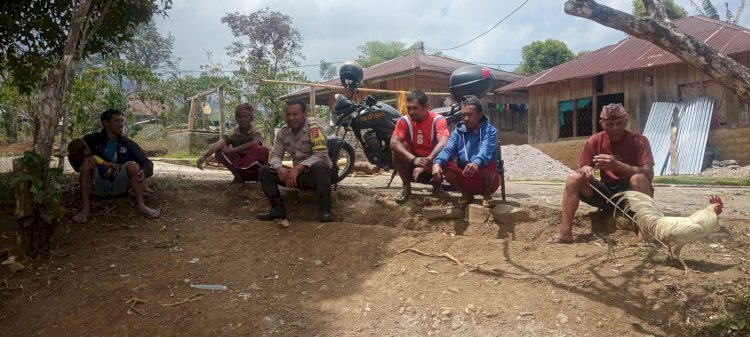 Bhabinkamtibmas Kec. Ruteng, BRIPKA FRANSISKUS X.N. JANGGUR, Melakukan Patroli dan Sosialisasi Penting pada Warga Pong La’o.