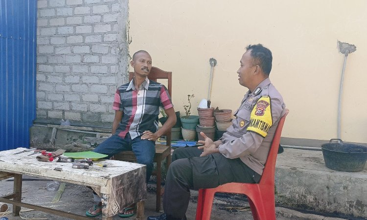 Bhabinkamtibmas Kec. Langke Rembong, Kab. Manggarai Mengajak Masyarakat Bersama-sama Mencegah Bahaya Kebakaran Hutan, TPPO, dan Rabies