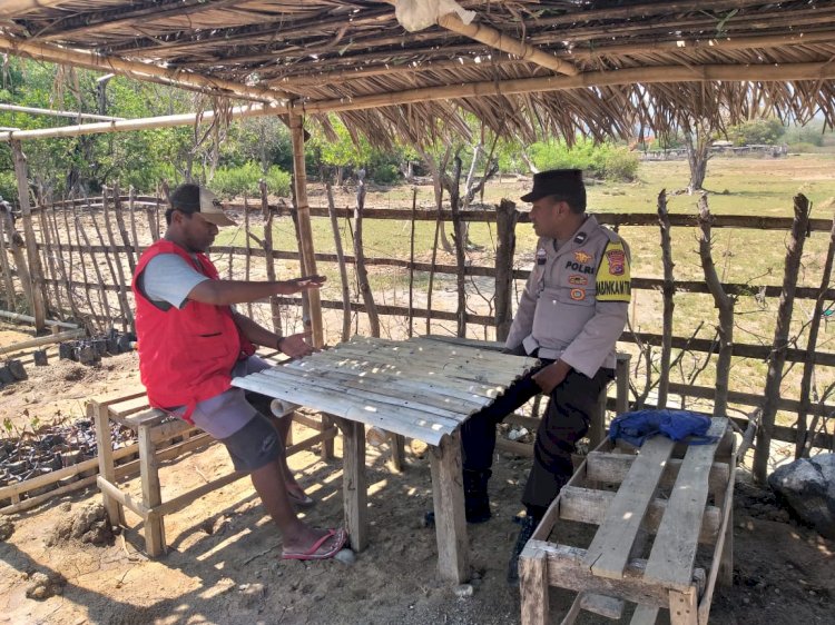 Polsek Reo, Polres Manggarai, Siapkan Lokasi Tanam Pohon dalam Rangka HUT Humas Polri ke-72